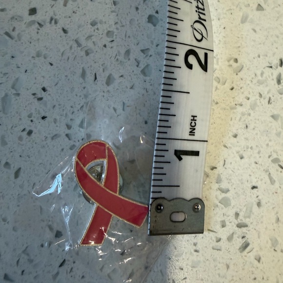 Red Awareness Ribbon Pin - Picture 3 of 3